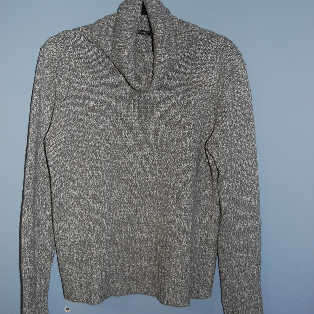 Daisy Fuentes, grey, cowel neck sweater